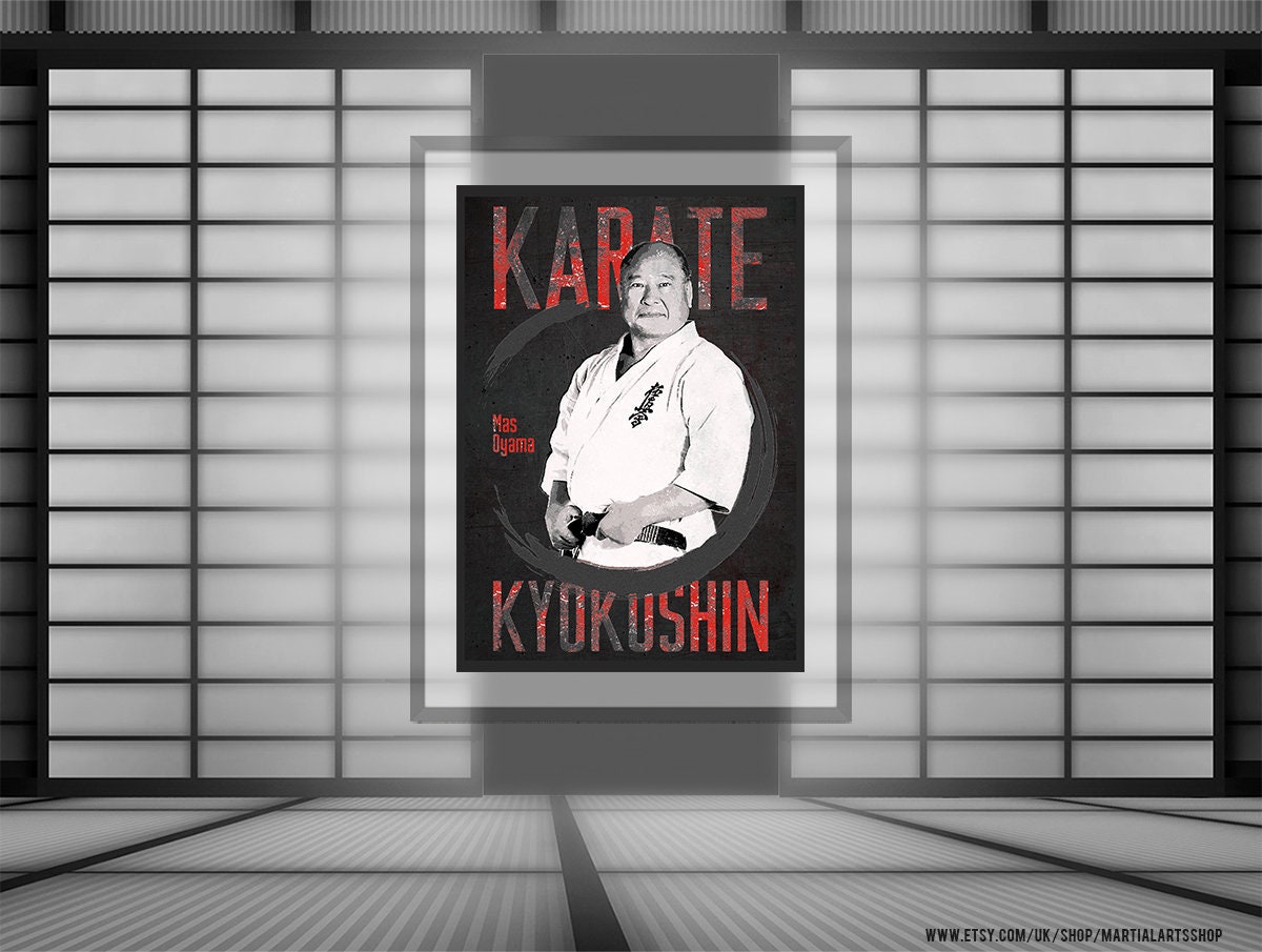 空手極真空手ポスター 大山倍達版画 空手道場 - Etsy 日本