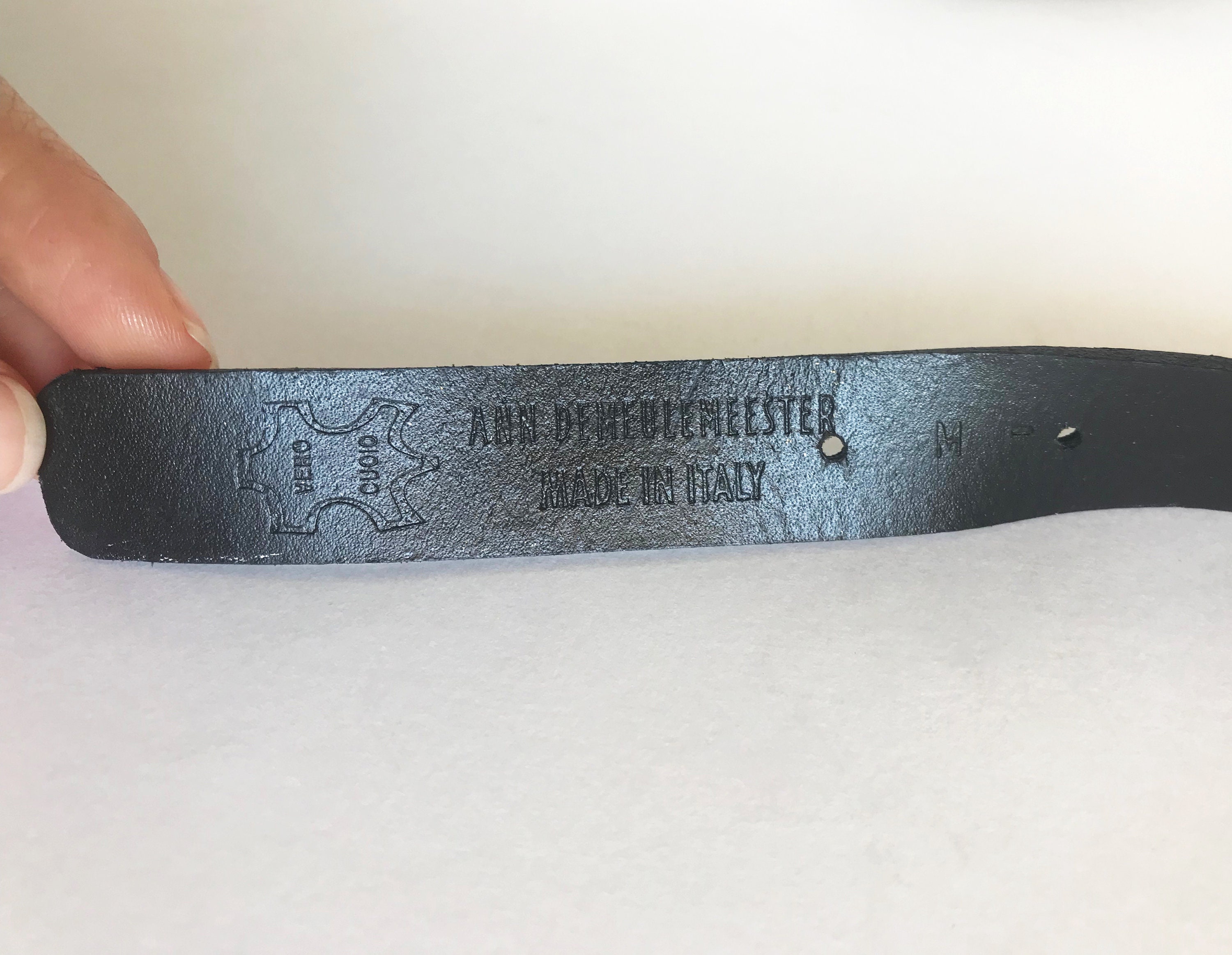 ANN DEMEULEMEESTER ヴィンテージ スタッズ レザーベルト ゴシック