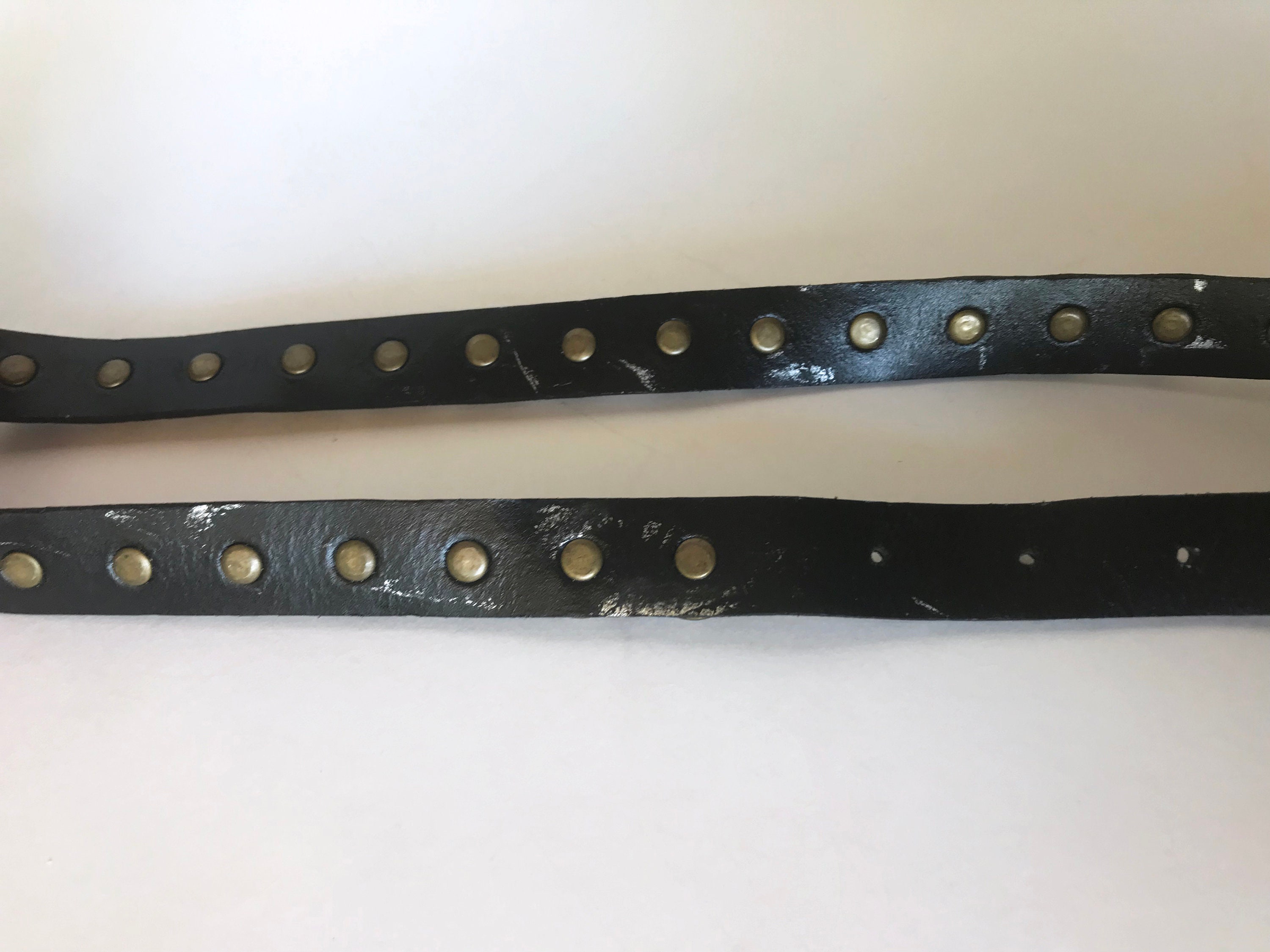 ANN DEMEULEMEESTER ヴィンテージ スタッズ レザーベルト ゴシック