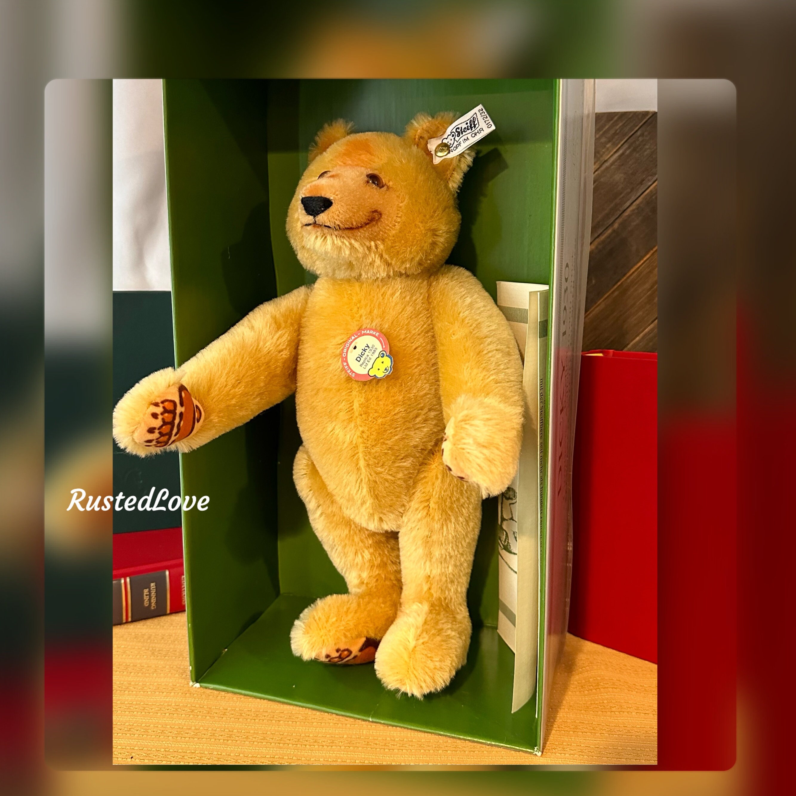 Vintage Steiff Dicky Bear Replica 1930, Mohair, Limited Edition 14