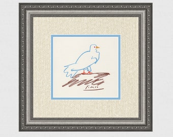 1968年 パブロ・ピカソ サイン入りカラーリトグラフ「驚きの顔