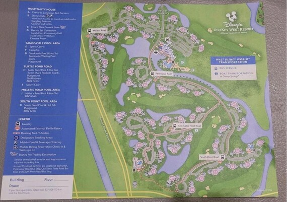 Disney's Resort Hotel Property Map Disney + 4 Park Map Walt Disney