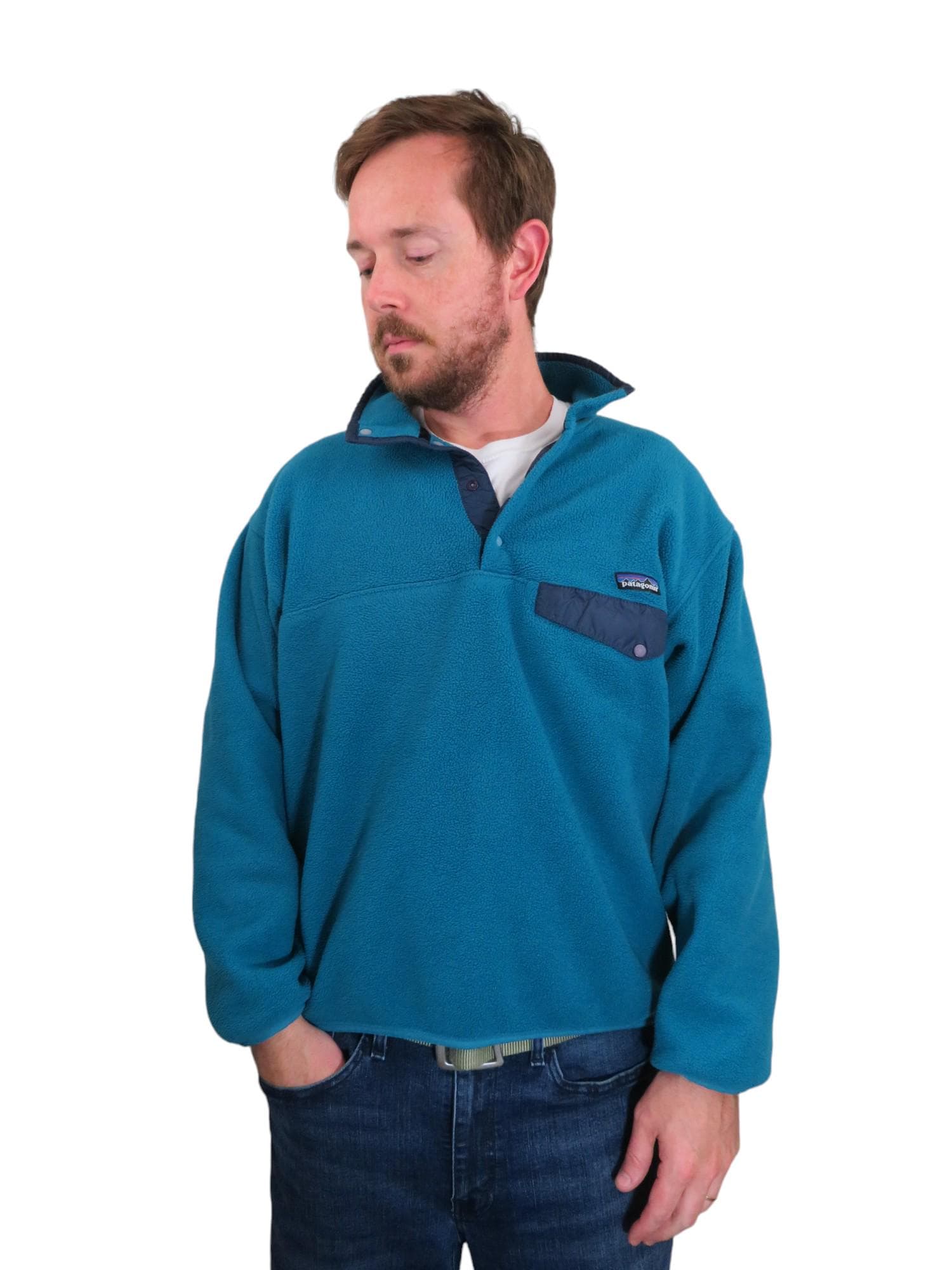 Vintage 90s Patagonia Synchilla Fleece Snap T Rare Pullover Jacket