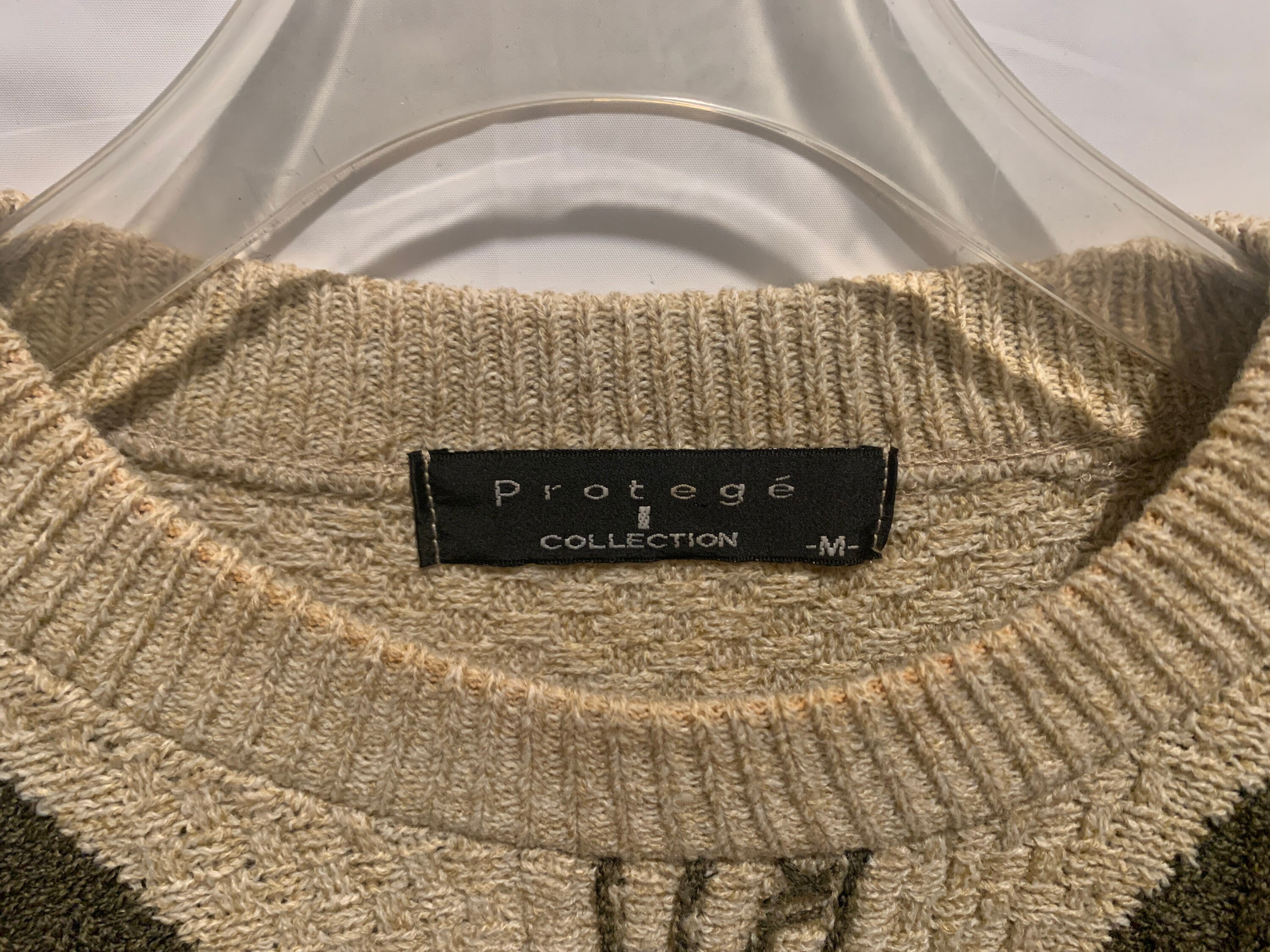 Vintage Protege Collection Mens Brown Blk & Tan Color 3D Knit