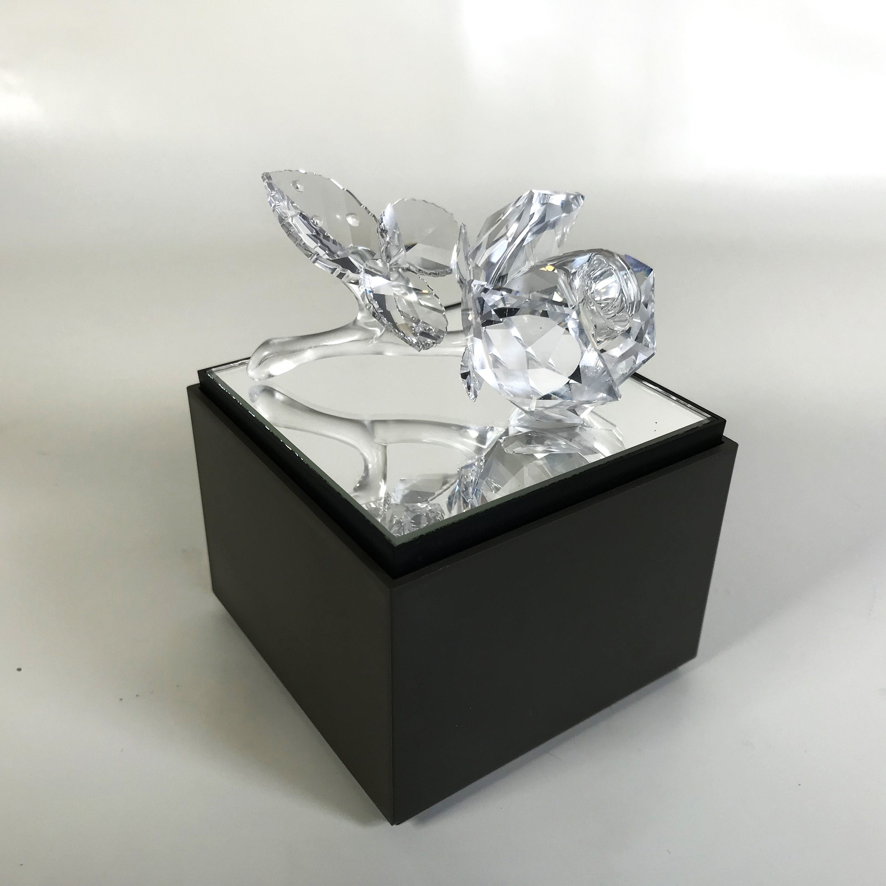 Swarovski Silver Crystal Rose W/ Original Box - Etsy