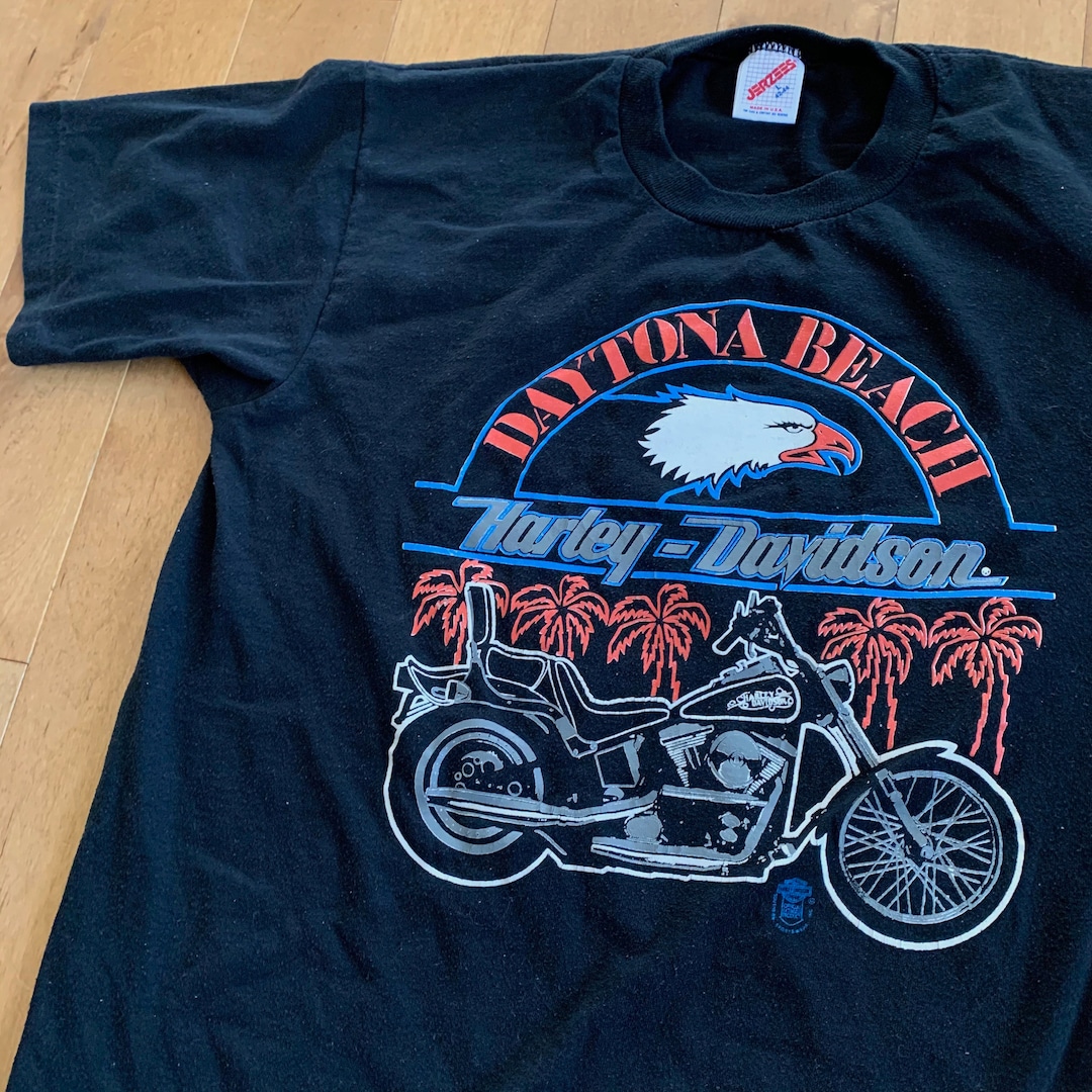 Vintage 80s Harley-davidson Daytona Beach T-shirt Made in USA