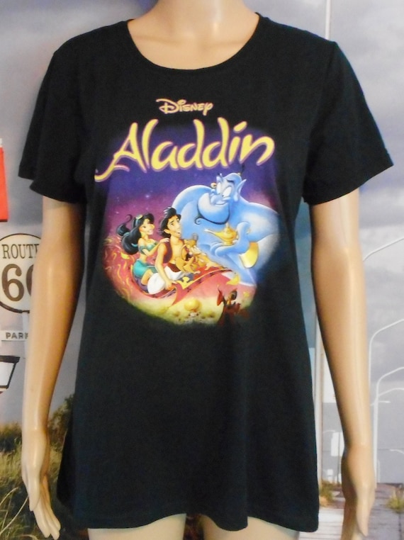 Vintage 90s Aladdin Tee and Golden Book Set - Disney Movie - Etsy