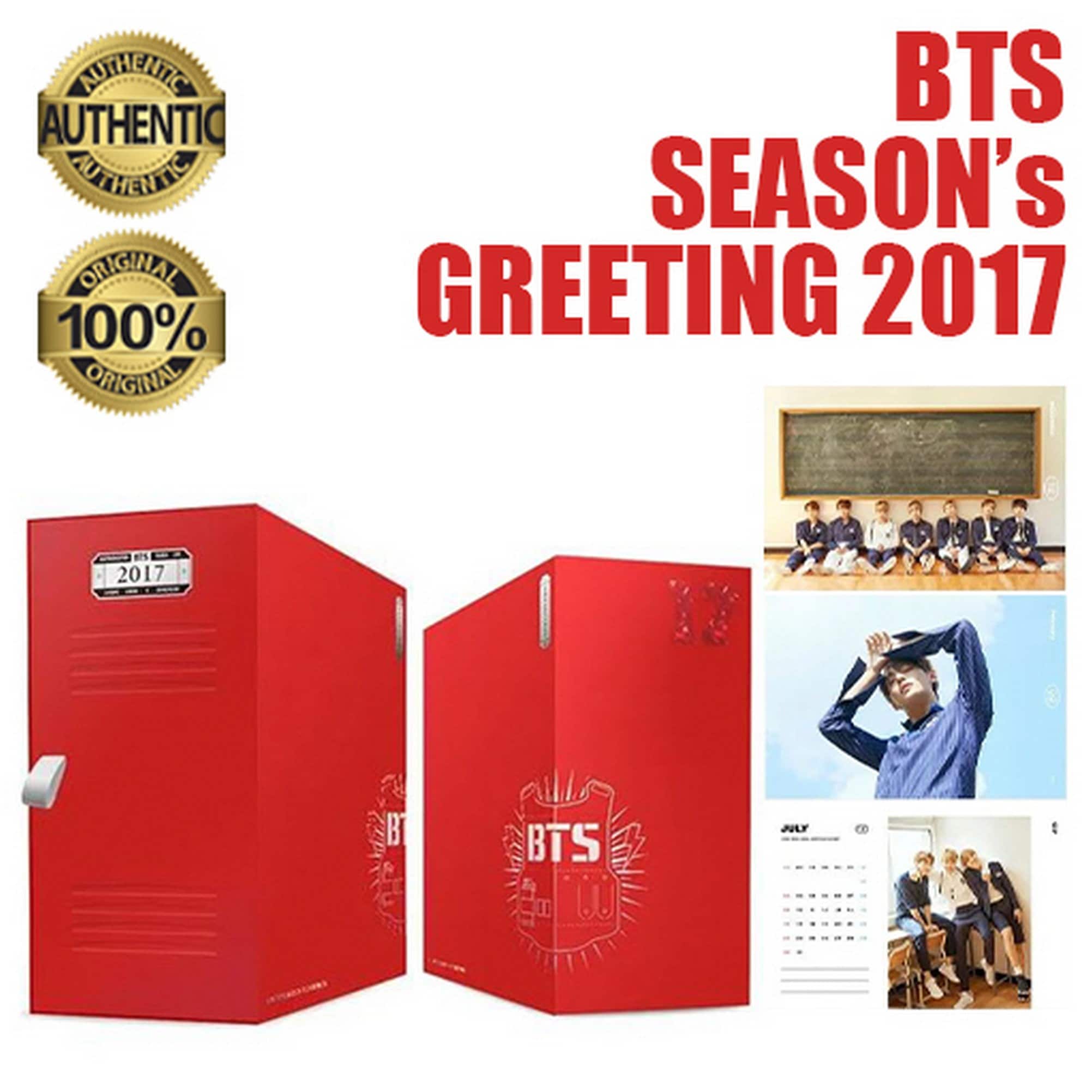BTS 2017 Season's Greetings Full Package KPOP With Free Gift