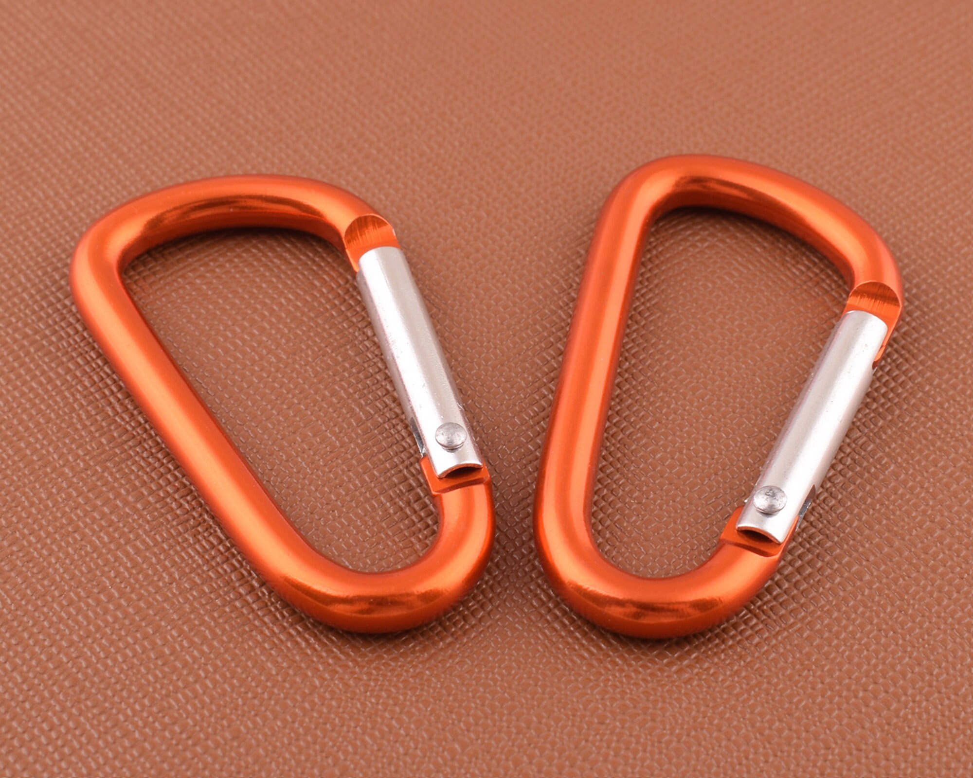 Orange Carabiner Key Ring Keychain Bag Connector Snap Hook