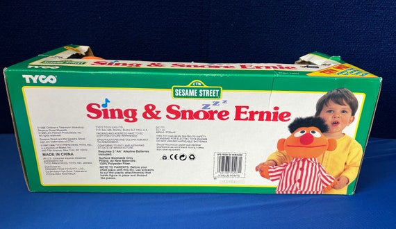 Vintage Sesame Street Sing & Snore Ernie Doll by Tyco New in Box