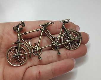 ヴィンテージ800シルバー2人乗り自転車ミニチュア - Etsy 日本