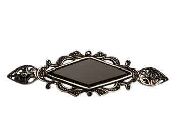 ヴィンテージ アールデコ スターリングシルバー ブローチ：マーカ