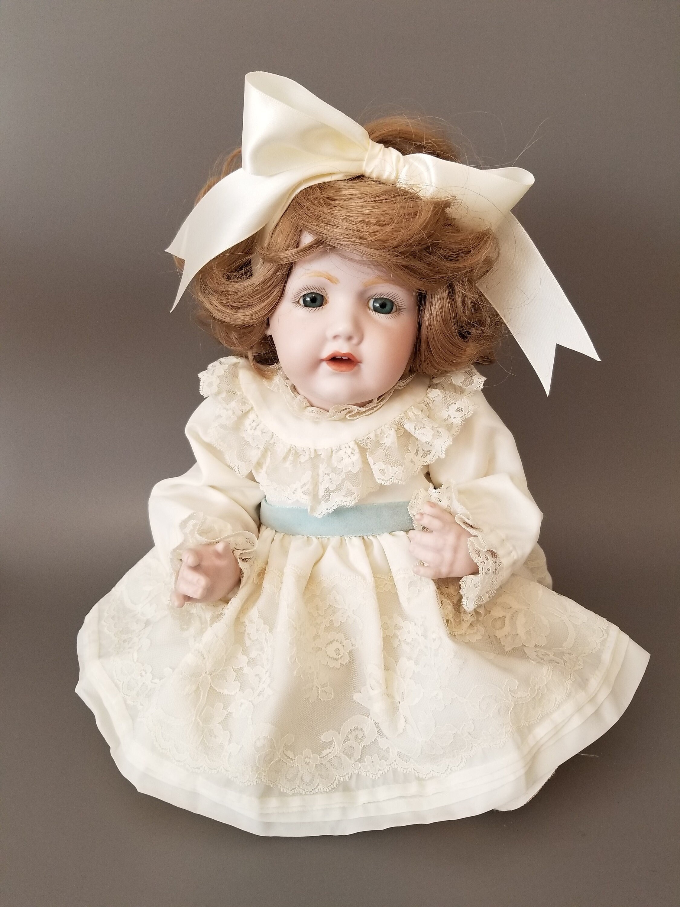 Gorgeous All Porcelain Fully Jointed Victorian Style Baby Doll