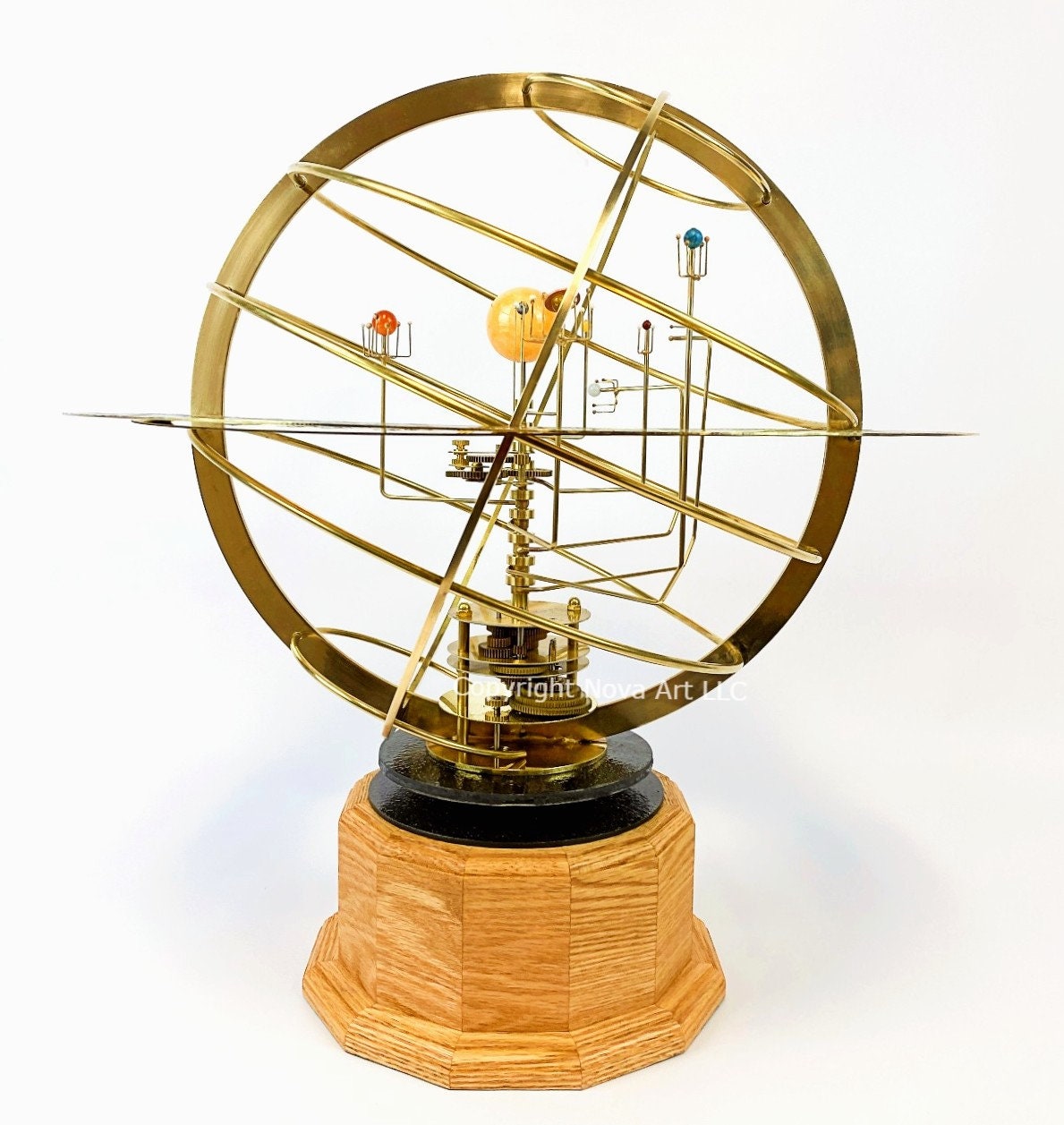 タワーオーラリー：黄道十二宮付き真鍮製天球儀、硬材台座 - Etsy 日本