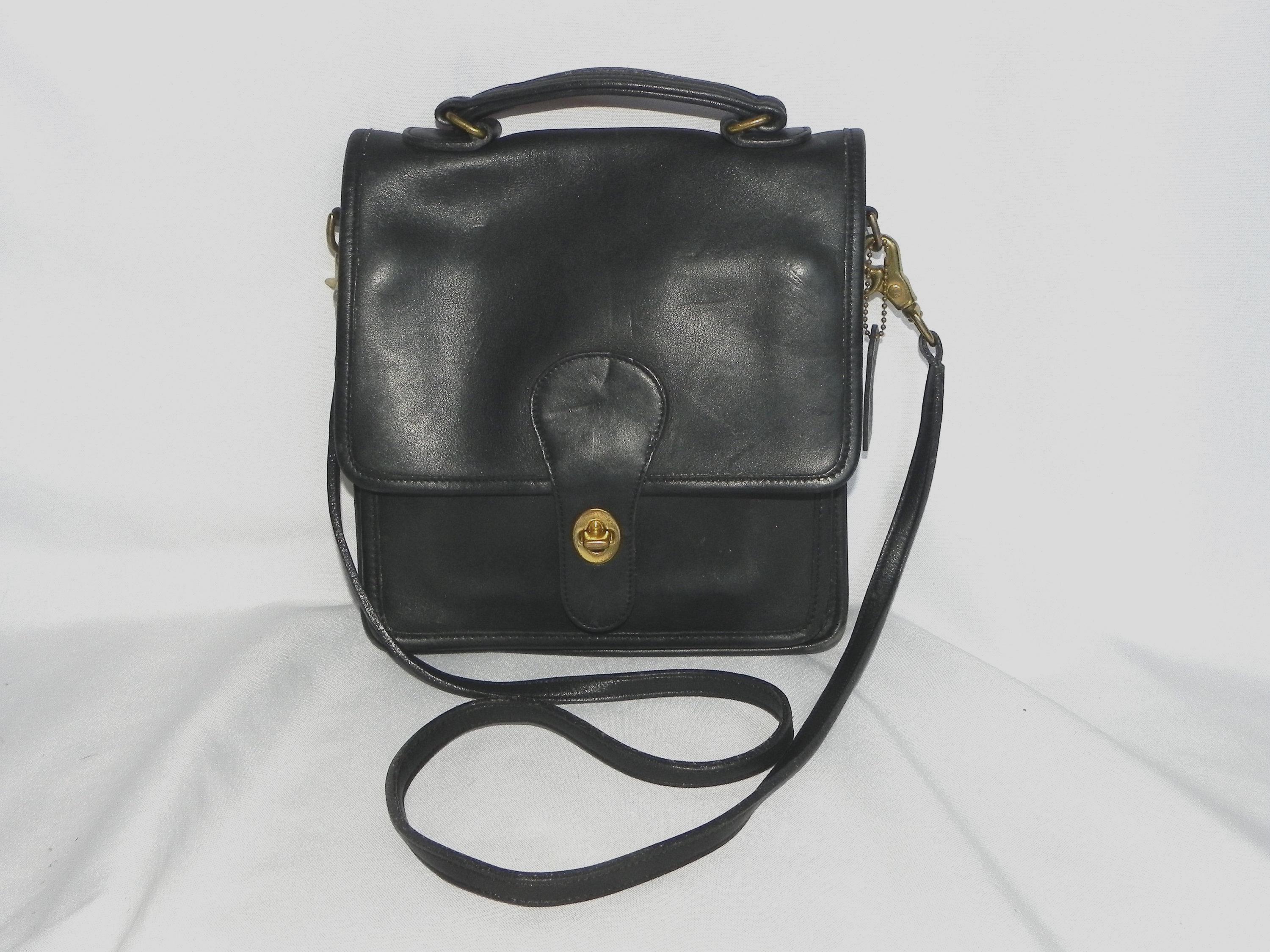 Coach Vintage Black Station Leather Bag Crossbody Bag Shoulder Bag