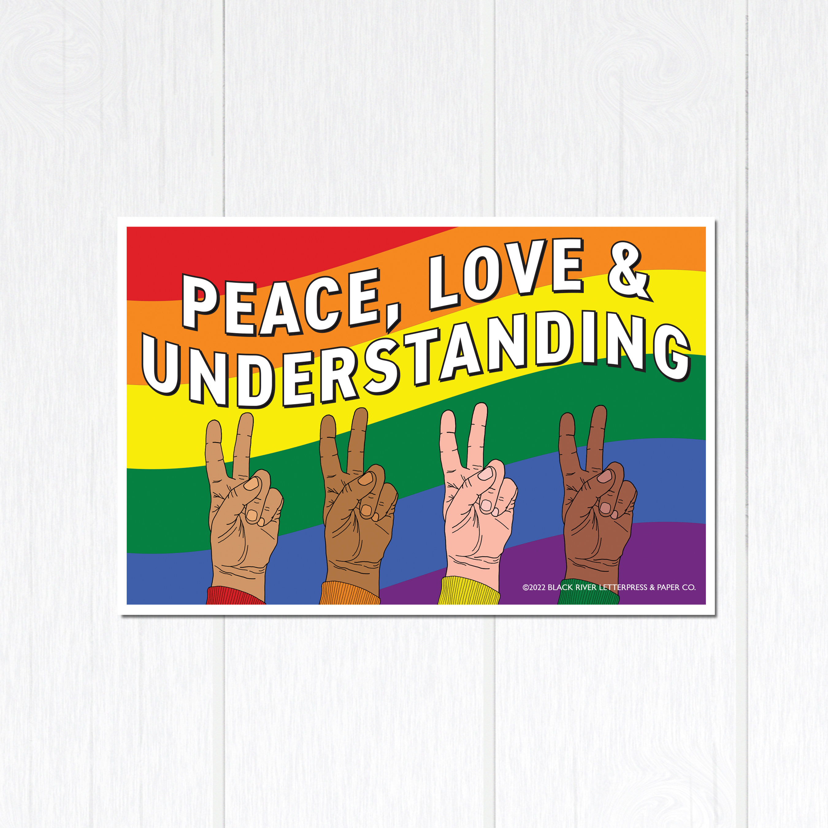 Peace Love and Understanding Postcard - Etsy