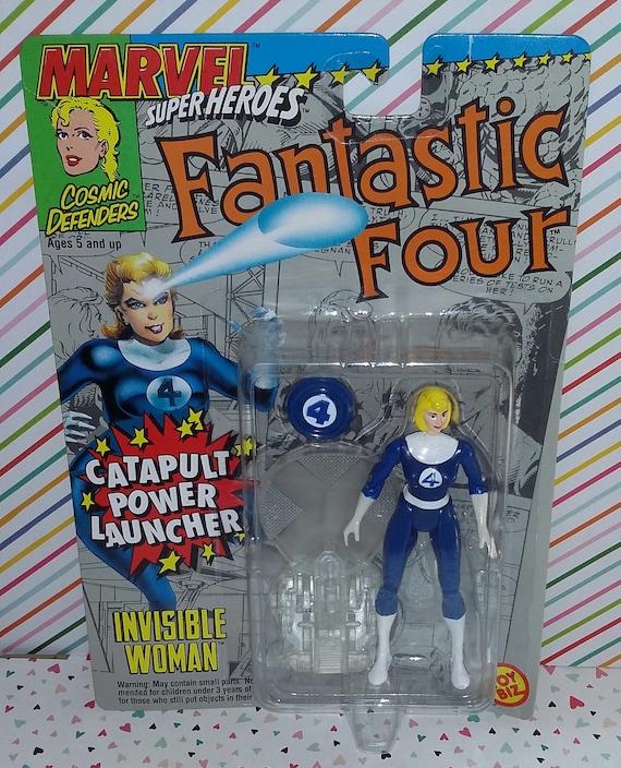 Vintage 1990s Marvel Toy Biz Fantastic Four Invisible Woman Carded