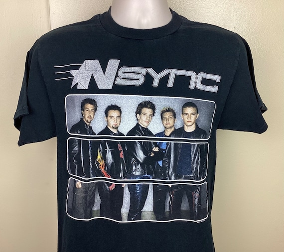 Vtg 2001 Nsync Concert T-shirt Black S Y2K N Sync Justin