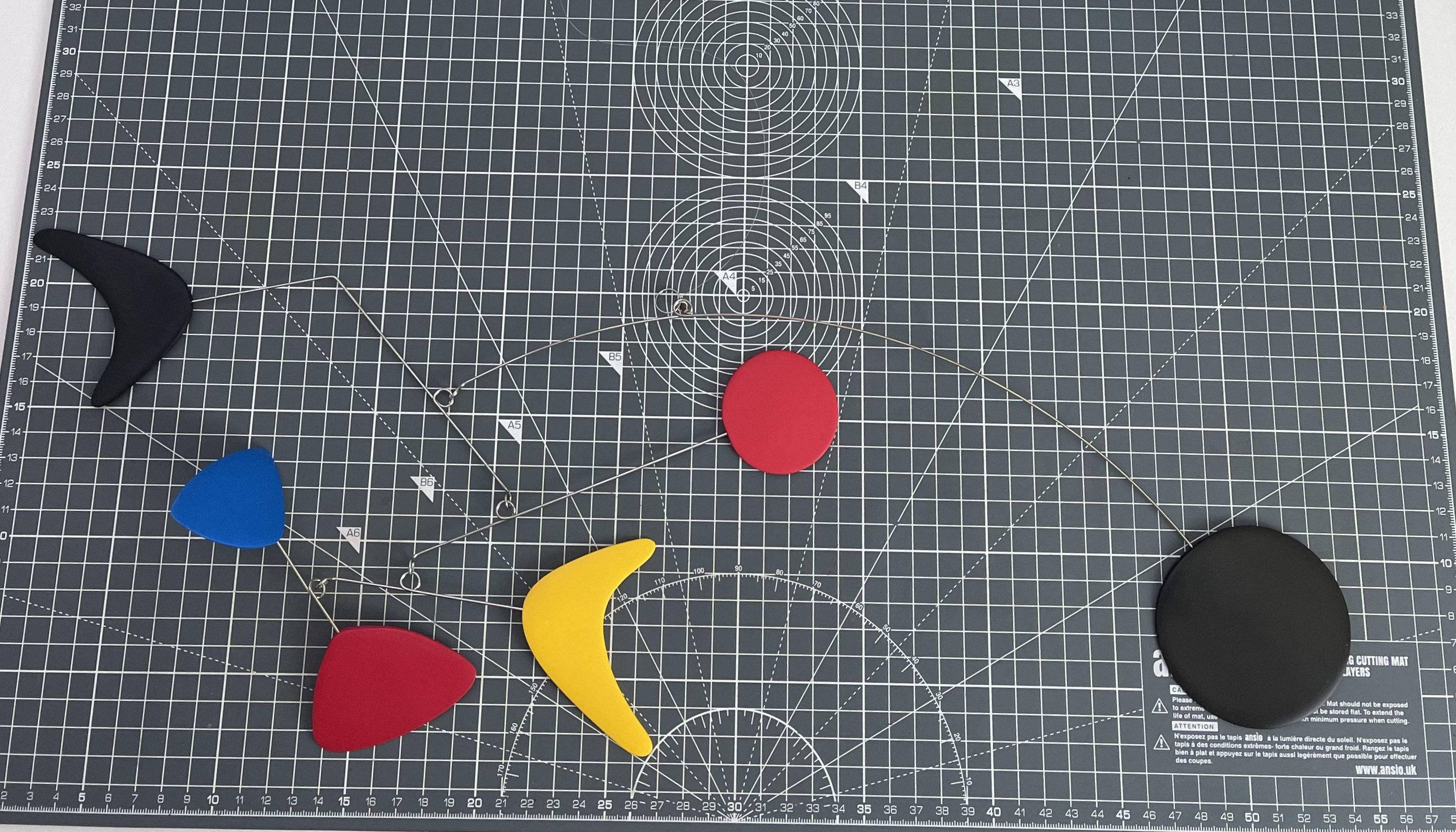 Abstract Art Hanging Kinetic Mobile, Modern Mobile, Mid Century