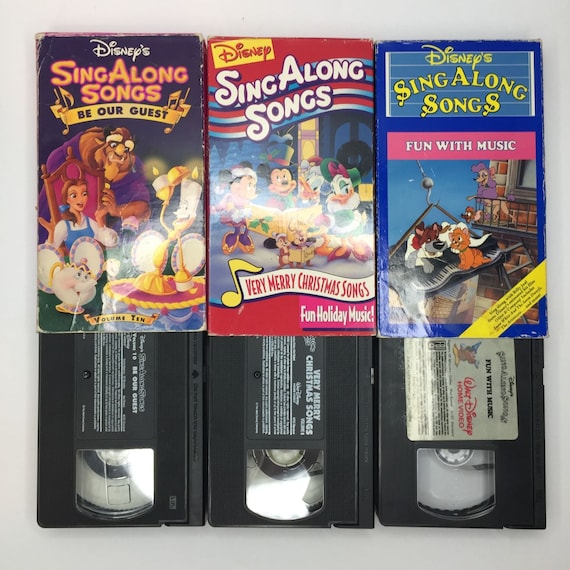 ヴィンテージ セット 6 ディズニーのシング アロング ソング VHS ビー