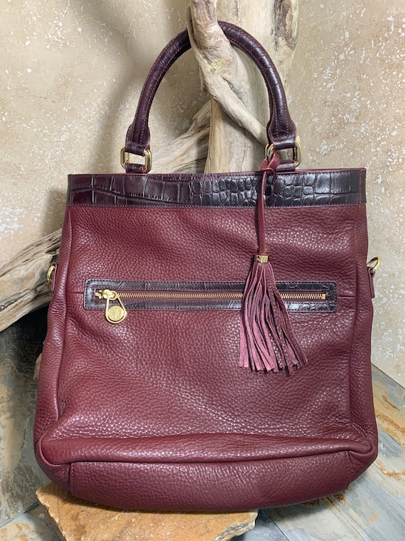 Vintage Isaac Mizrahi Live! Signature Burgundy Leather With