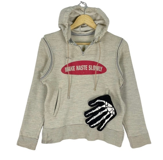 Vintage 90s UNDERCOVER AW99 Make Haste Slowly Small Parts Hoodie
