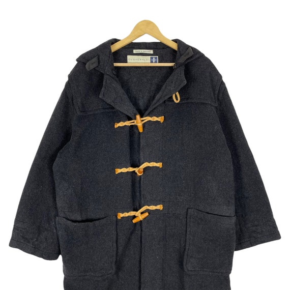 Gloverall Duffle England Coat Toggle Button Jacket Black Colour