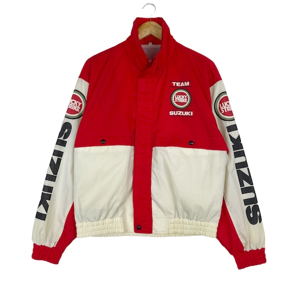 Vintage 90s Suzuki Team Lucky Strike Racing Jacket - Size Medium
