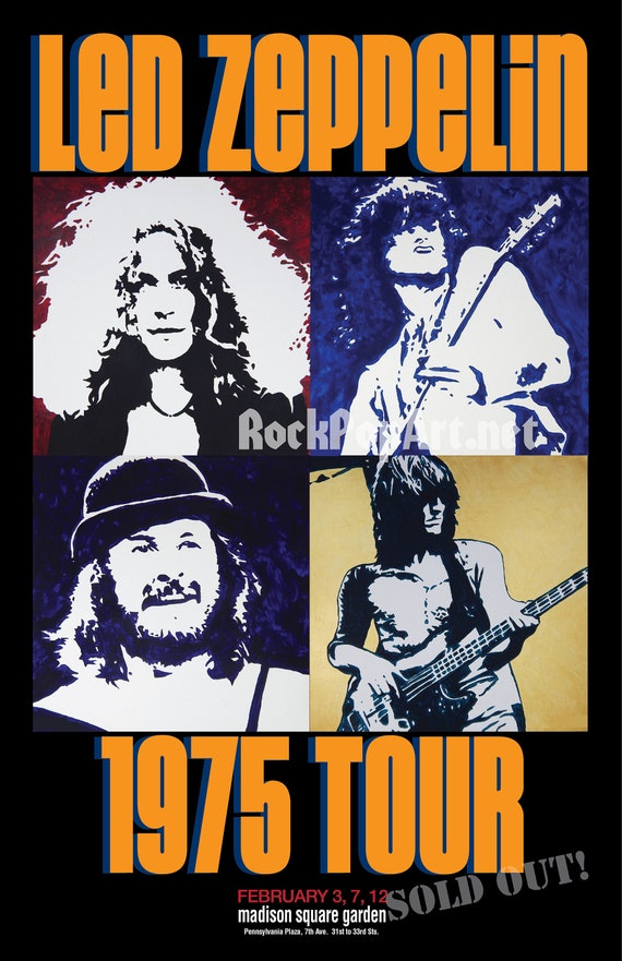 LED ZEPPELIN 1975 Tour NYC Subway Concert Poster Re-imagines the