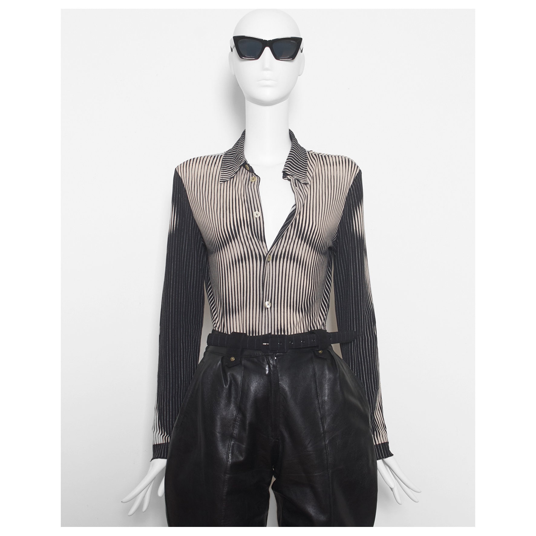 Vintage 1996 Jean Paul Gaultier Trompe L'oeil Muscle Shirt - Op