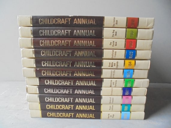 Vintage the 1980-1990 Childcraft Annual Book Collection