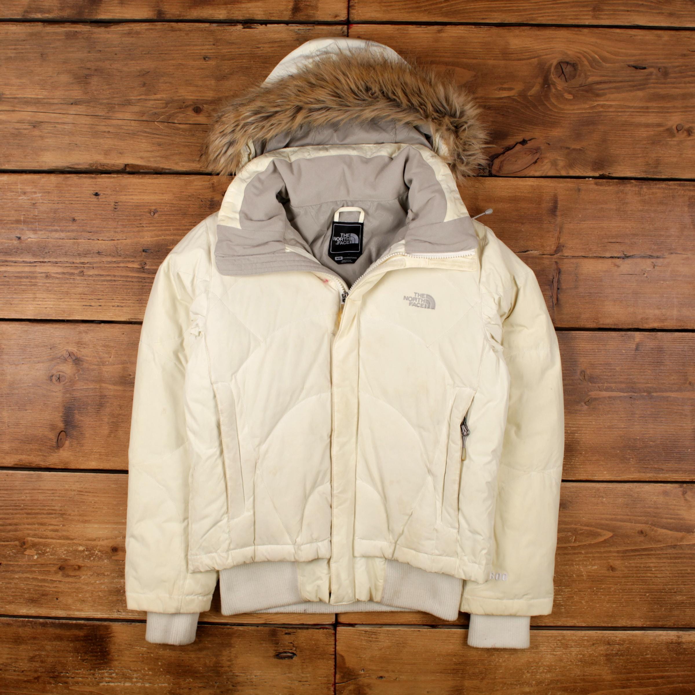 Vintage the North Face Puffer Jacket M 600 Down off White Womens