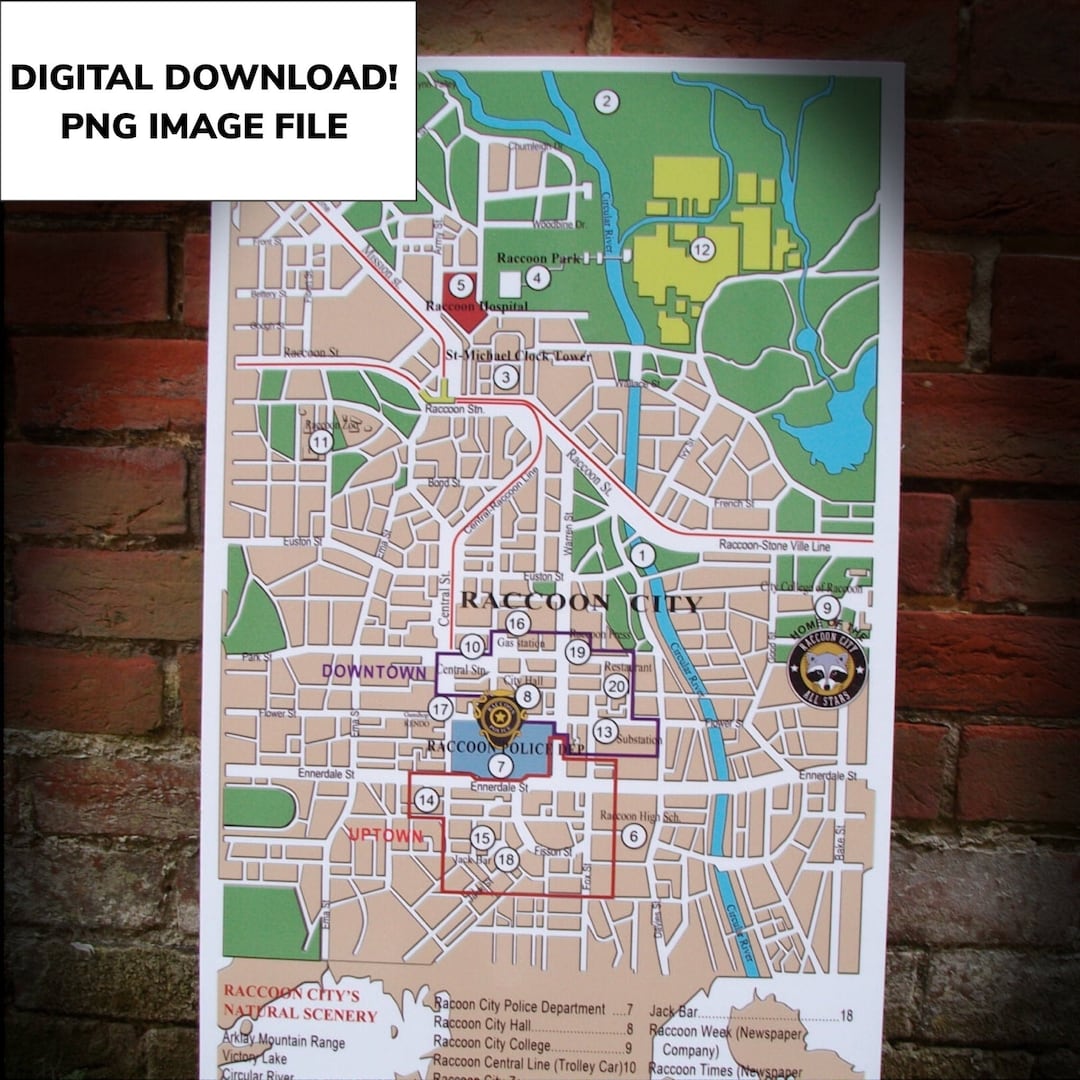 バイオハザード ラクーンシティの地図 デジタルダウンロード - Etsy 日本