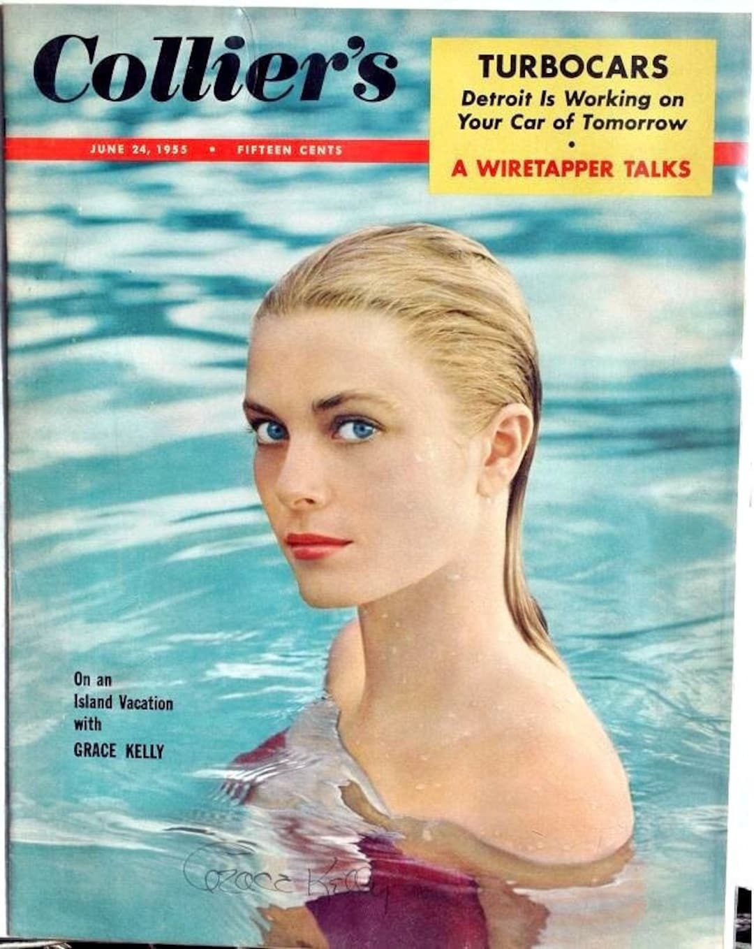 Grace Kelly Signed Colliers Magazine June 24, 1955 - Princess