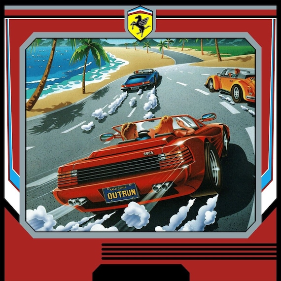 Arcade 1up Outrun Arcade Cabinet Kickplate Graphic Decal Sticker