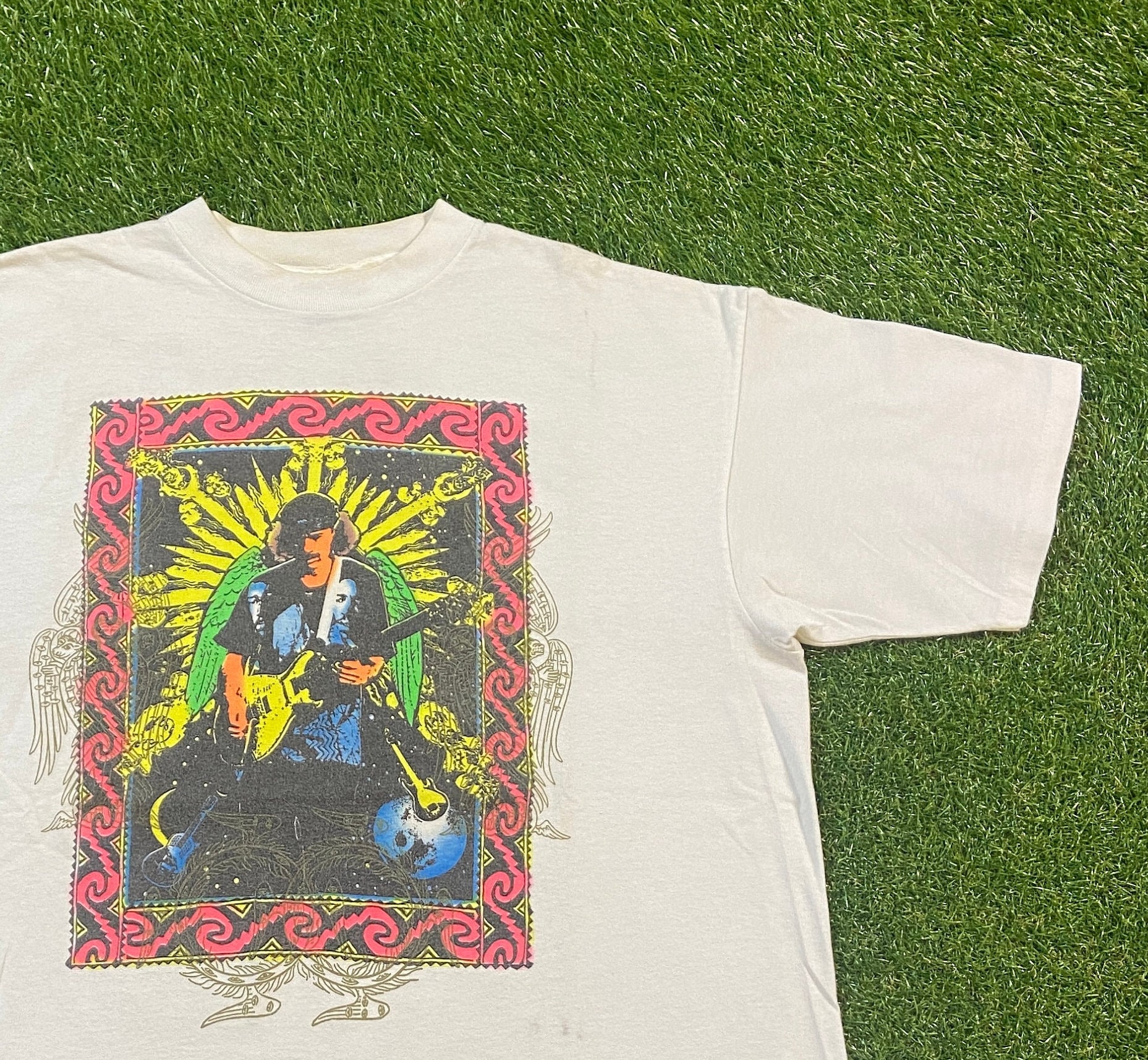 Vintage Carlos Santana World Tour T Shirt Made USA Size Xtra Large