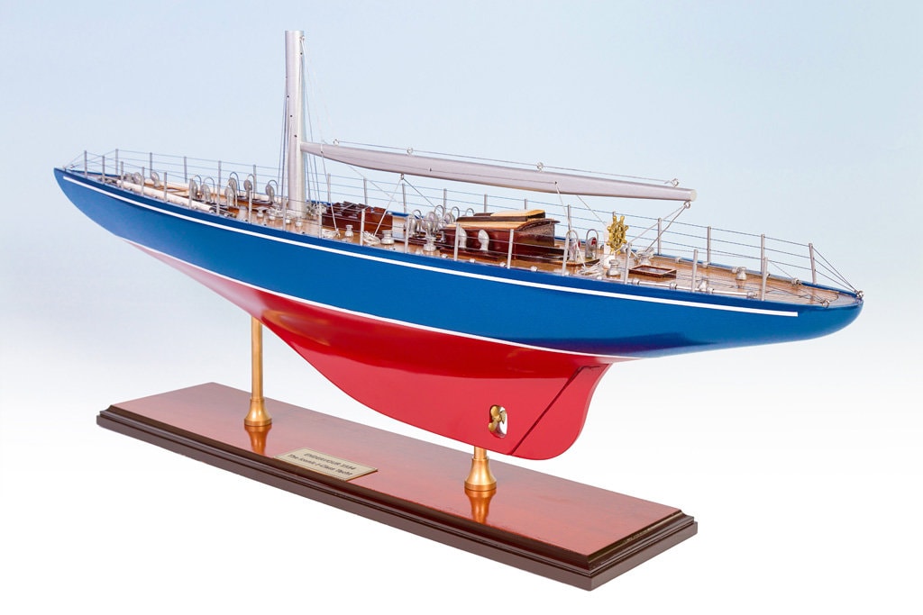 エンデバーセーリングJクラスヨット70cm手作り木製模型 - 特別版