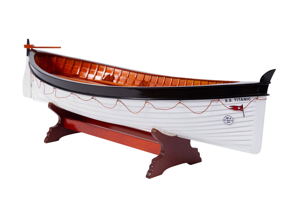 タイタニック号の救命ボートの木製船模型 - タイタニック号の救命