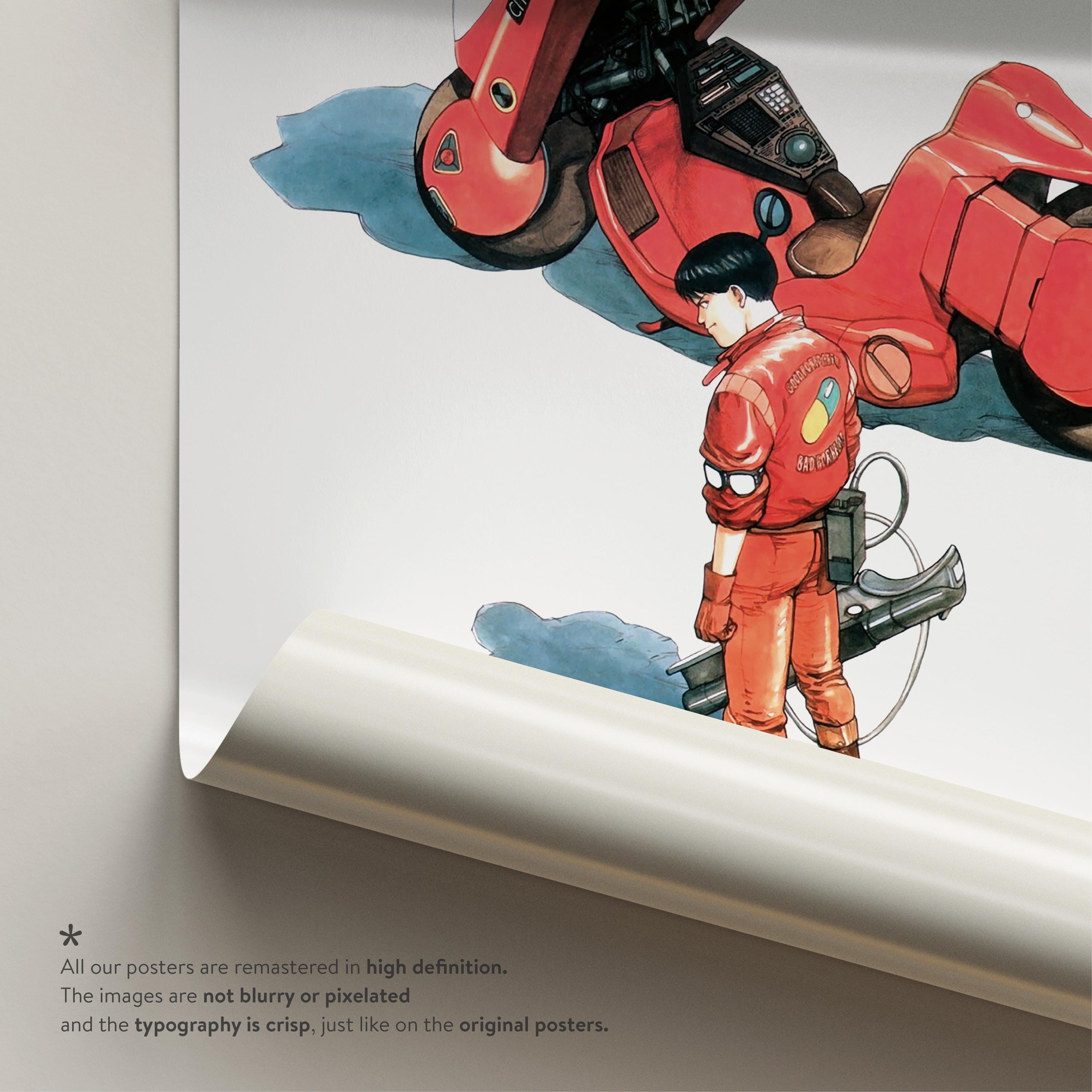 1988年のAKIRAポスター – レトロ漫画ポスター – カルト的な日本の