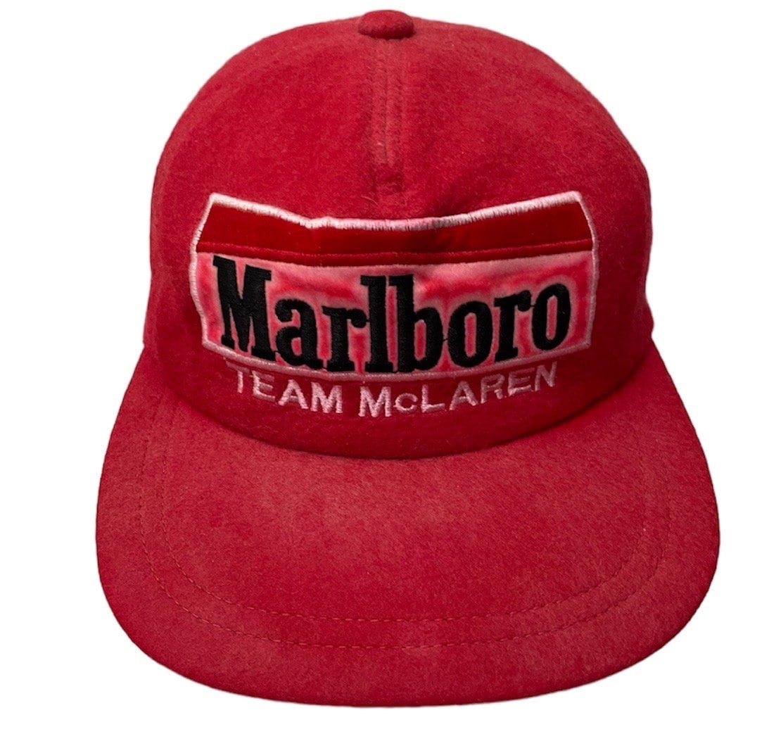 Rare Vintage MARLBORO TEAM MCLAREN Hat, Embroidered Logo, Vintage