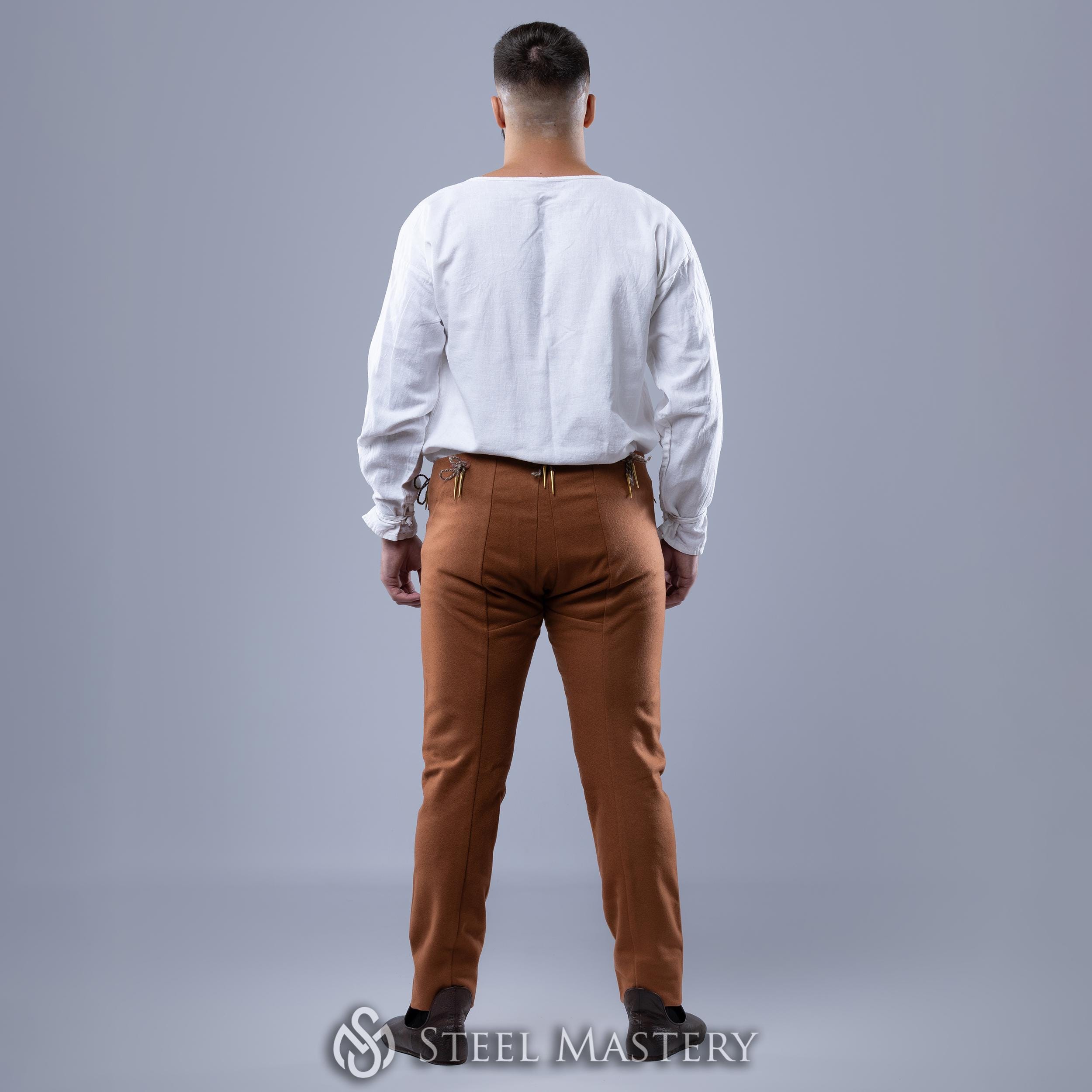 LARP メンズ パンツ、Hosen 中世、ルネサンス ウール ホース、タイトな