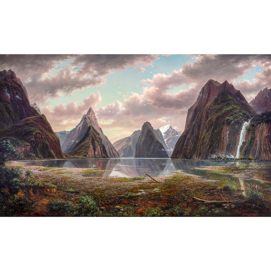Eugene Von Guerard, Milford Sound, New Zealand, 1877 | Art Print