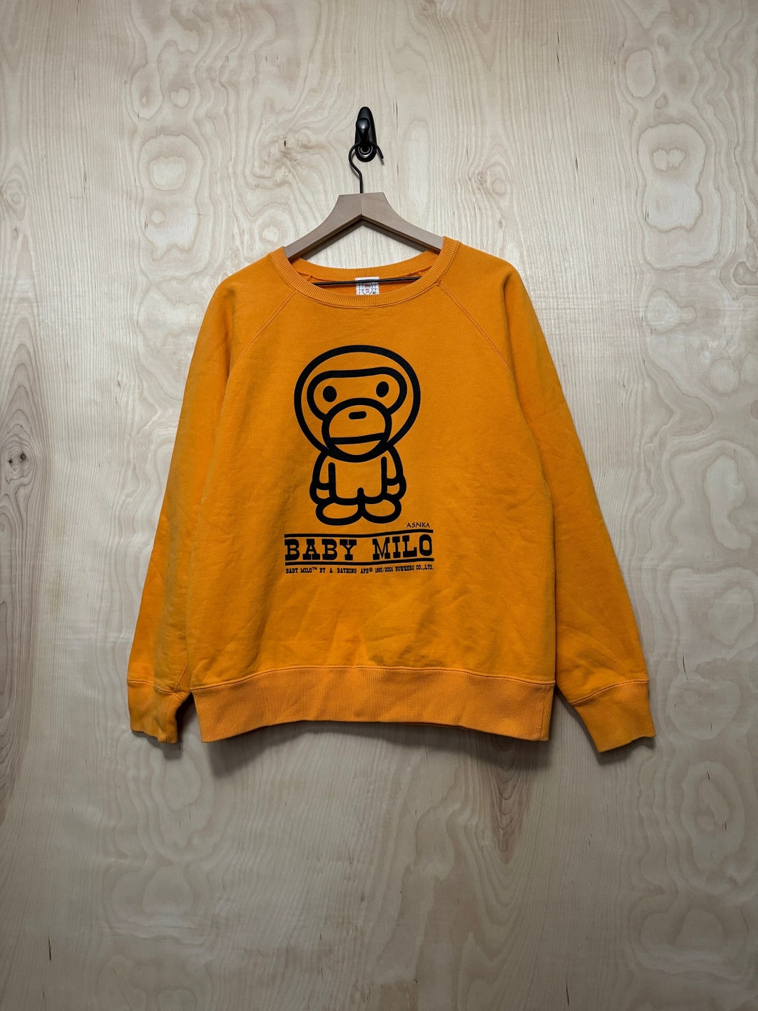 Vintage Y2K Bape Baby Milo Said Mamma Double Sided Orange Cotton