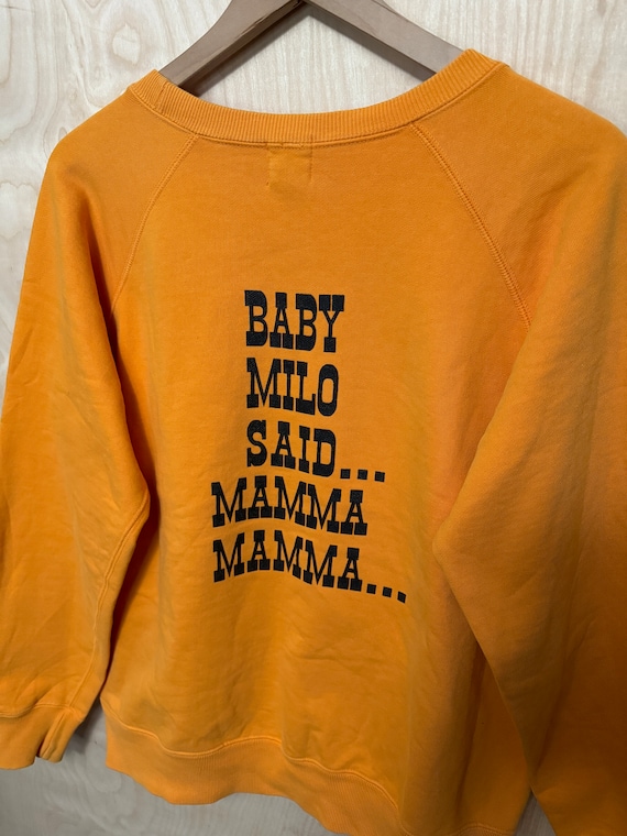 Vintage Y2K Bape Baby Milo Said Mamma Double Sided Orange Cotton