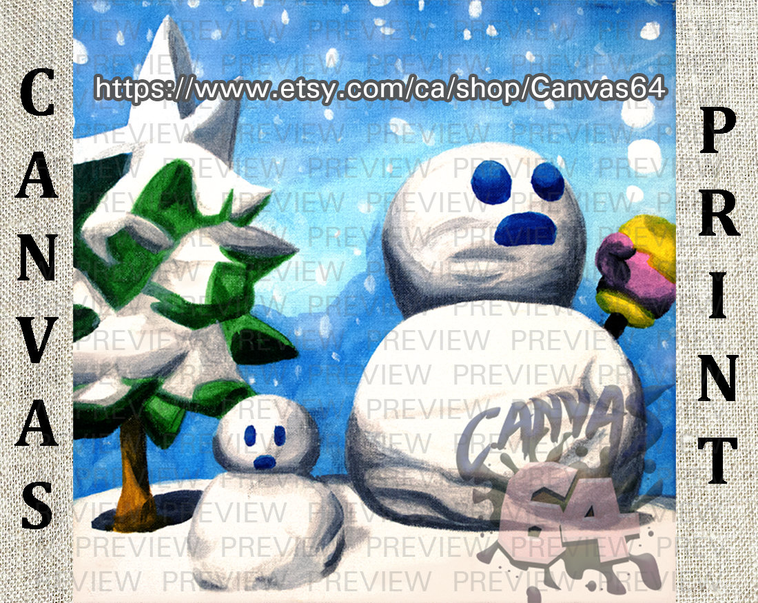 クール、クールマウンテン キャンバスプリント（スーパーマリオ64