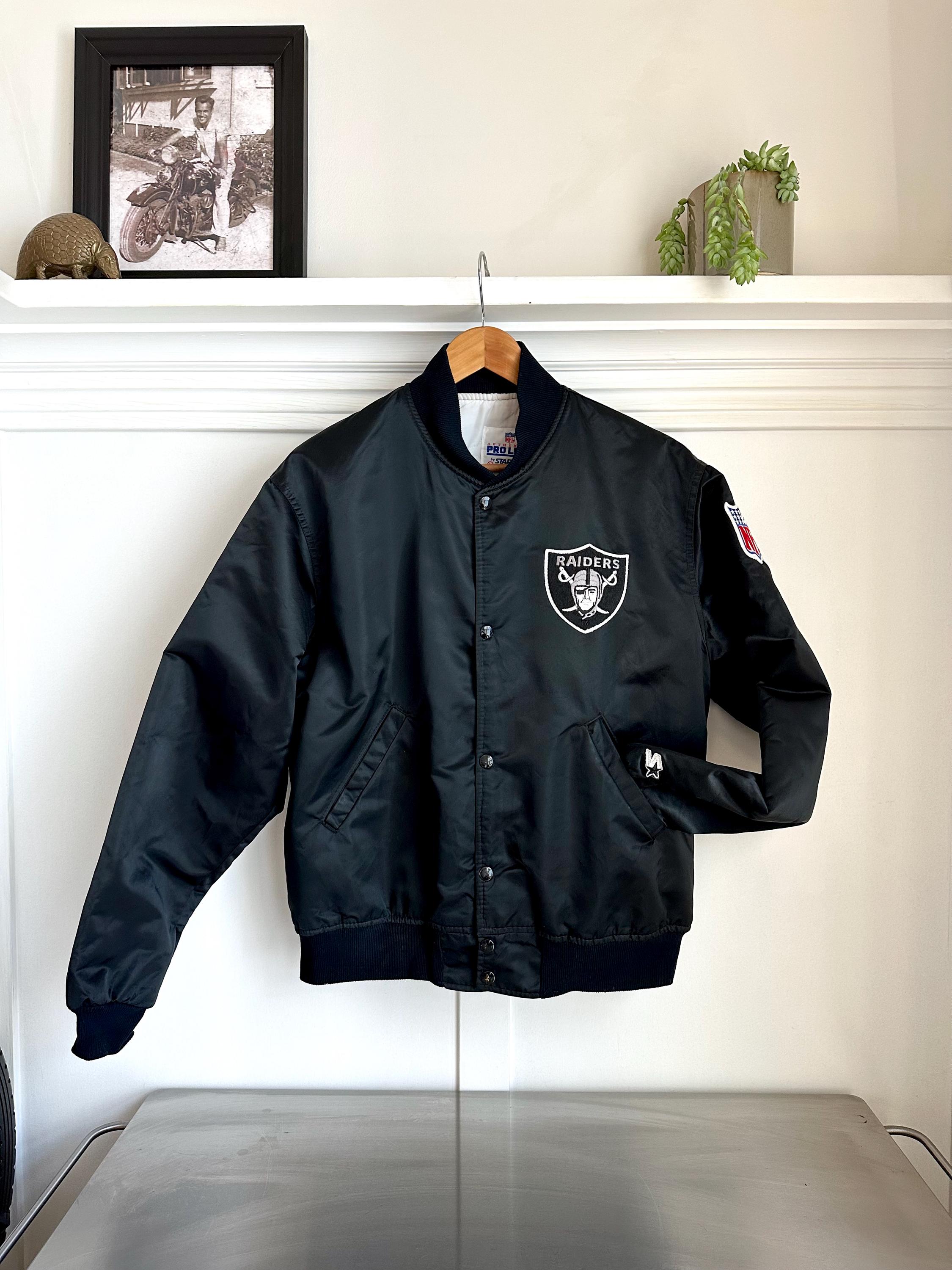 Vintage Oakland Raiders Pro Line Starter Satin Bomber Jacket
