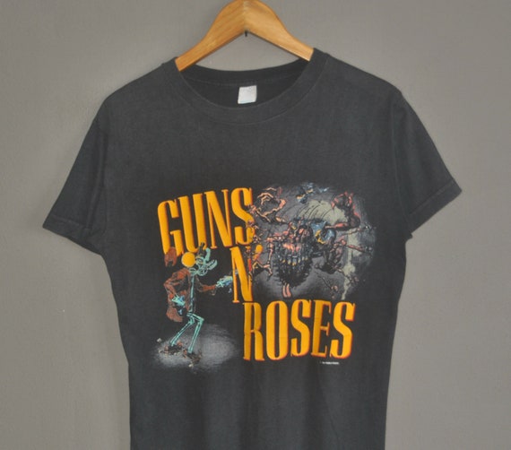 Vintage 1987 GUNS N ROSES Appetite for Destruction UK Promo Tour T