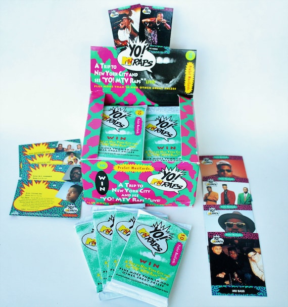 Yo MTV Raps Trading Cards, 1991 Unopened Packs, Hip Hop