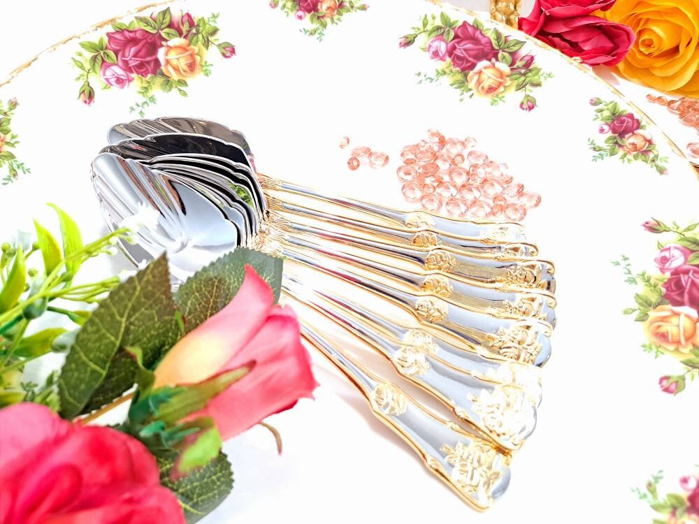 Royal Albert Old Country Roses Dessert Set Spoons Dessert Forks