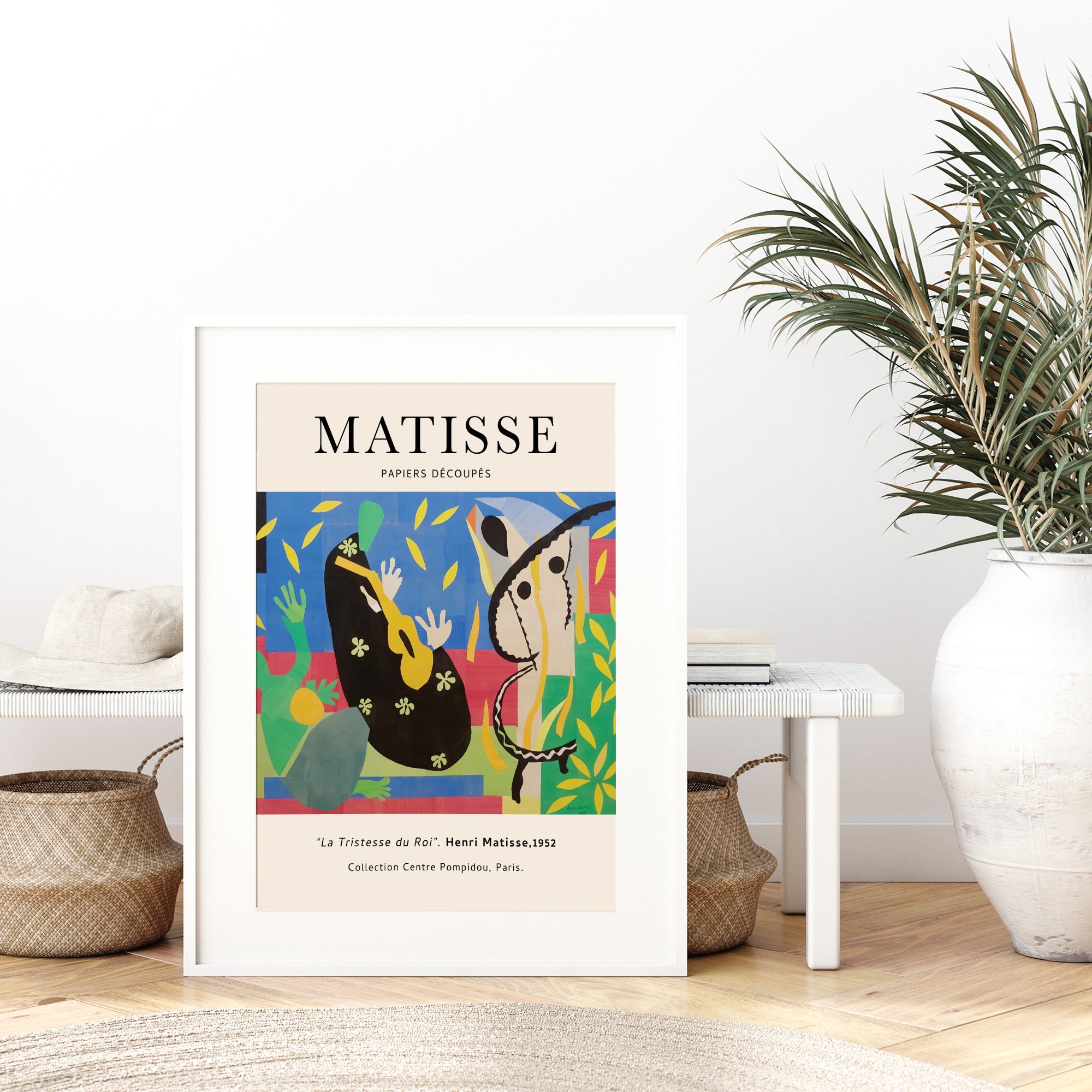 アンリ・マティス 王の悲しみ インテリアアート1952 マット台紙 アンリ
